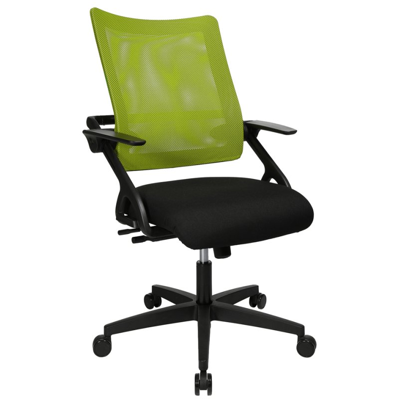 Topstar bureaustoel New S'move, zwart, met armleuningen, 110 kg draagkracht